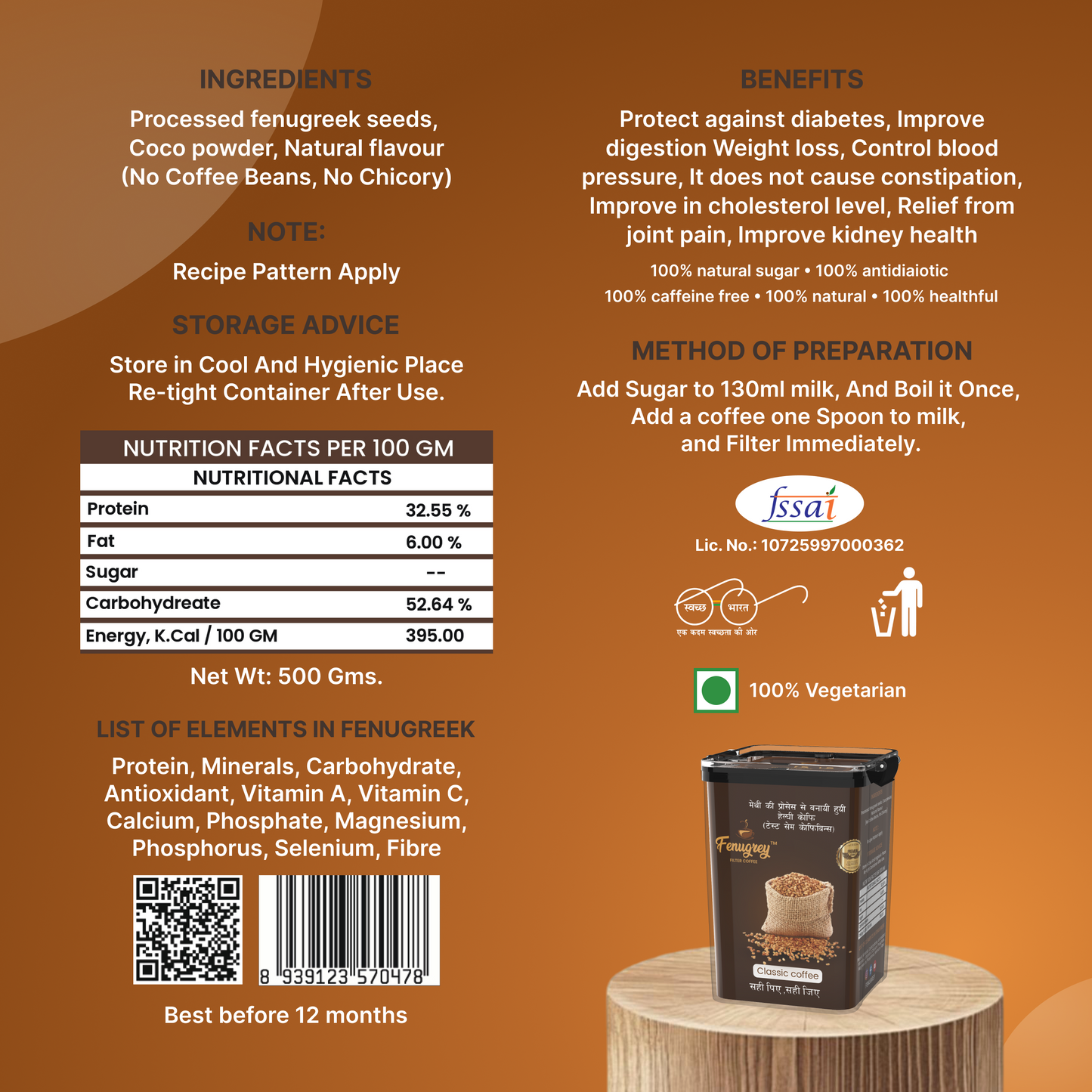 Classic Coffee 1kg( 500g Pack of 2)