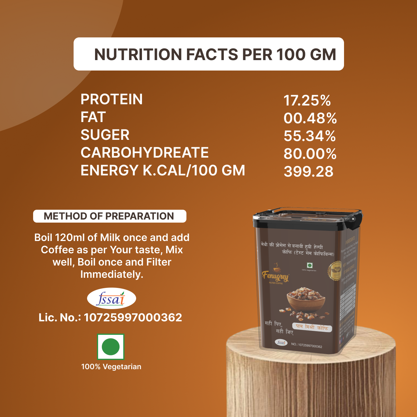 Palm Sugar Coffee 500gm