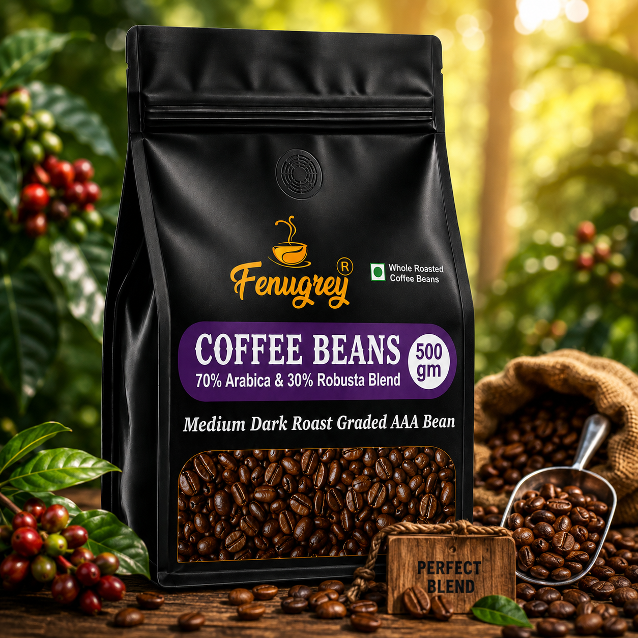 70% Arabica 30% Robusta Blend Beans (500gm)