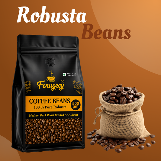 100% Robusta  AAA graded beans(500GM)