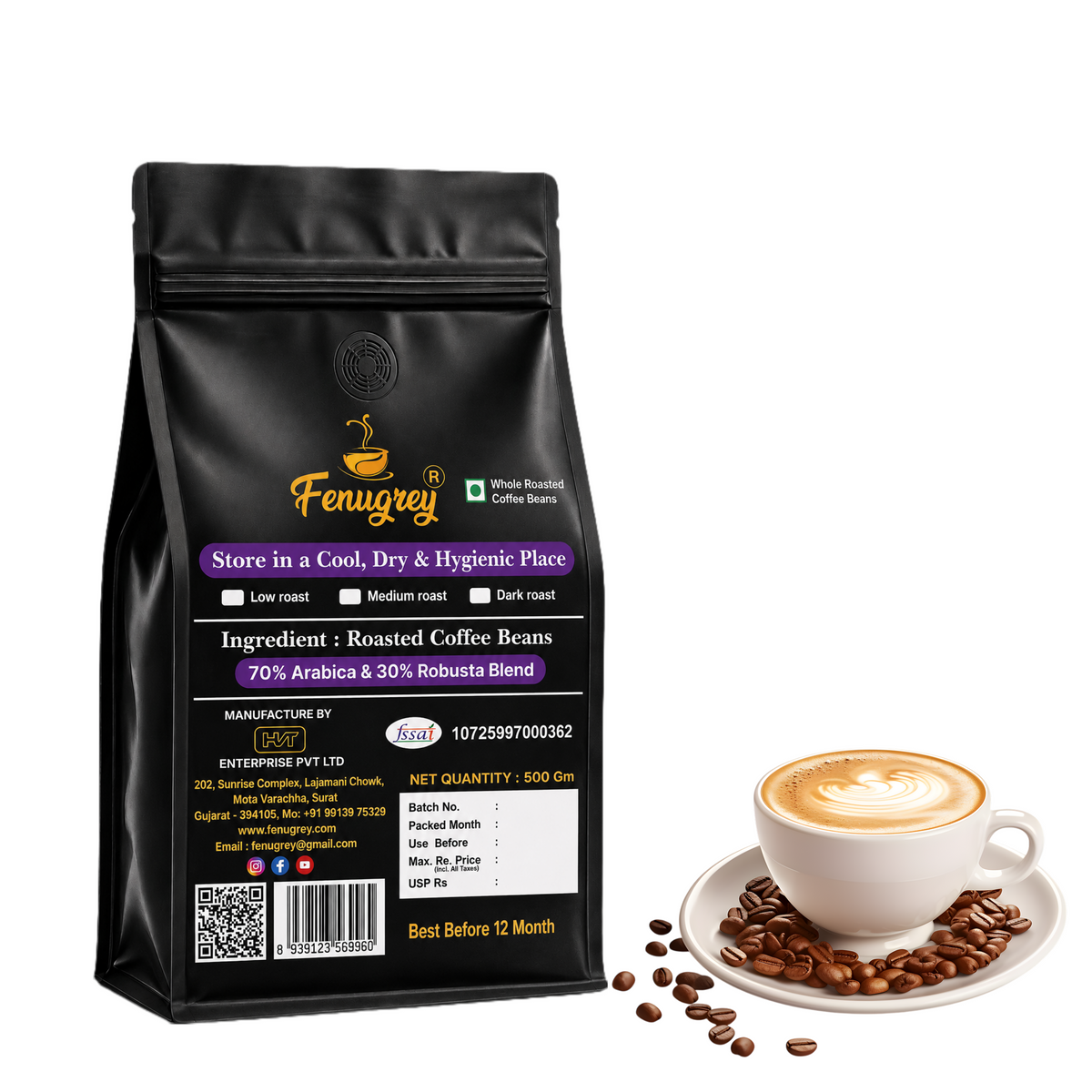 70% Arabica 30% Robusta Blend Beans (500gm)